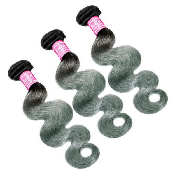 Virgin Hair Body Wave 1B/ Grey Hair Bundles - Image 3